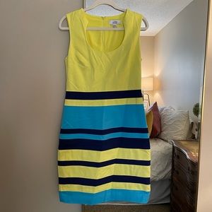 Belle Badgley Mischka Sleeveless Striped Dress